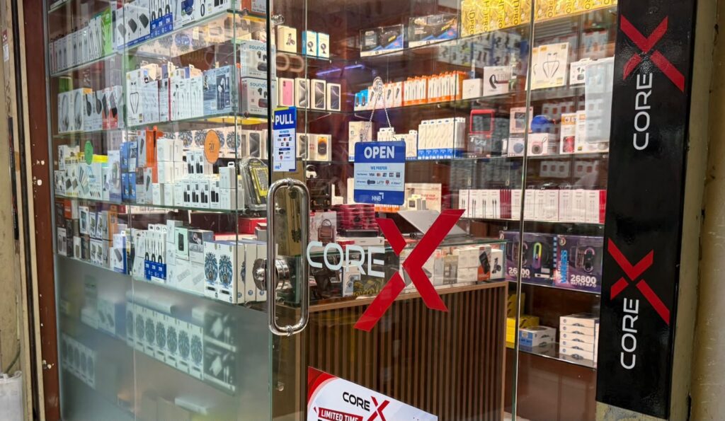 Core X Lanka shop front in Diamond Market, Pettah, Colombo 11